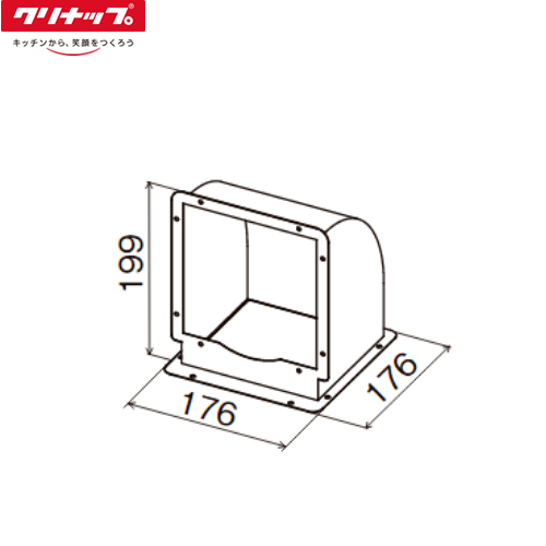 クリナップ L形ダクト レンジフード部材 ≪ZZLD15≫